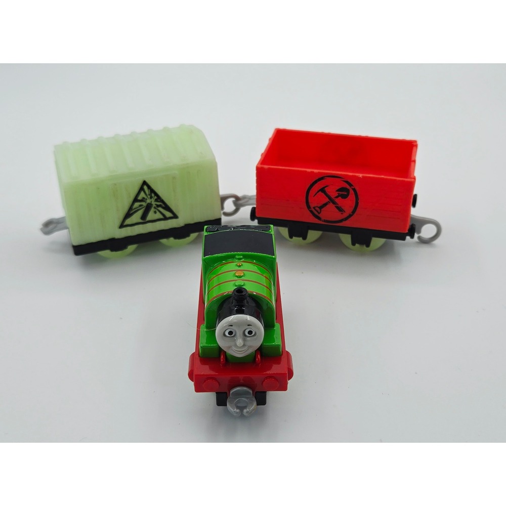 Thomas & Friends Take-n-Play Percy Diecast Train with Glow Cargo & Mining Car